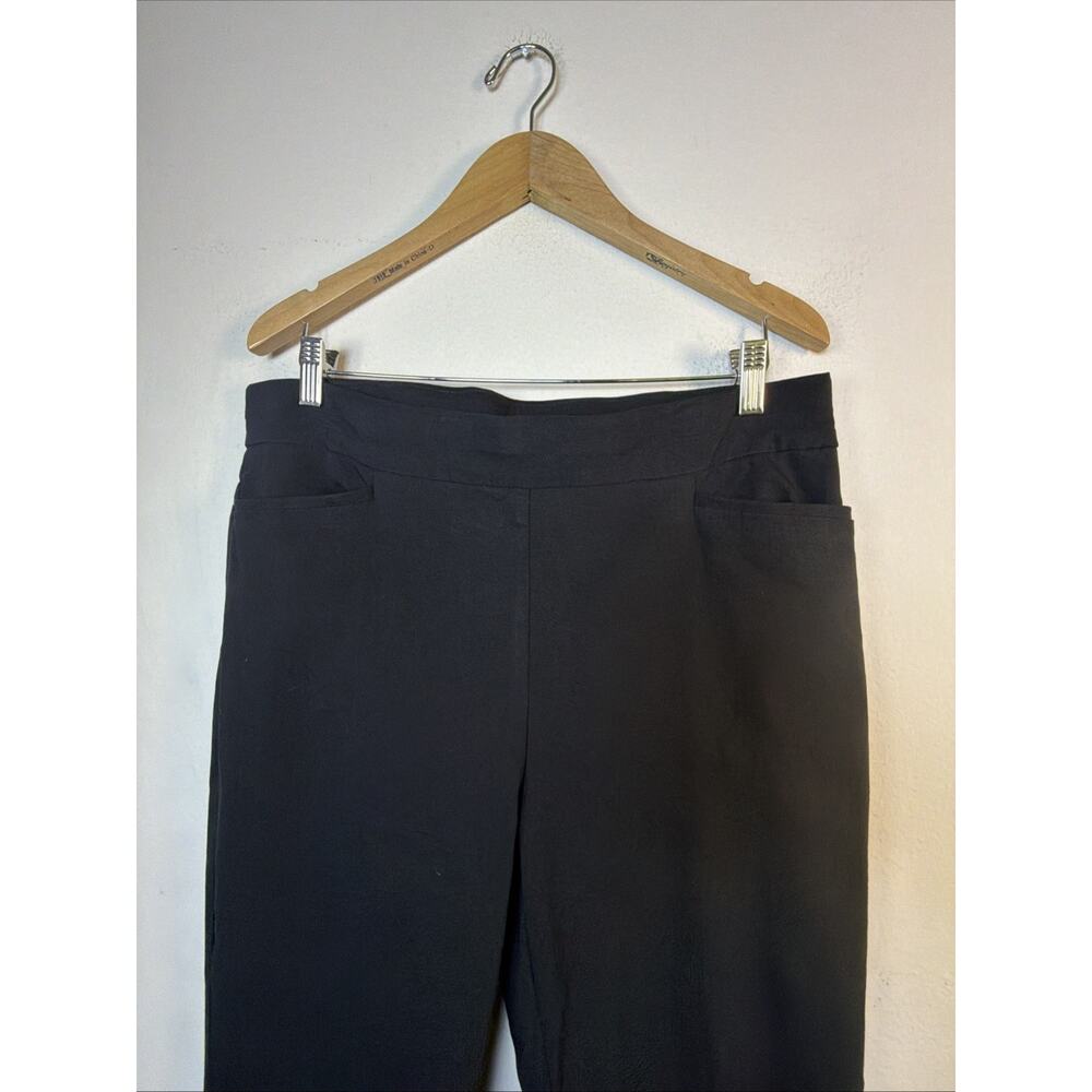 Chico's 2.5 Pants Women's 14 L Black Cropped Classic Retro capri quiet luxury - Picture 6 of 11